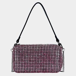 Round Stone Embellished Crossbody Bag